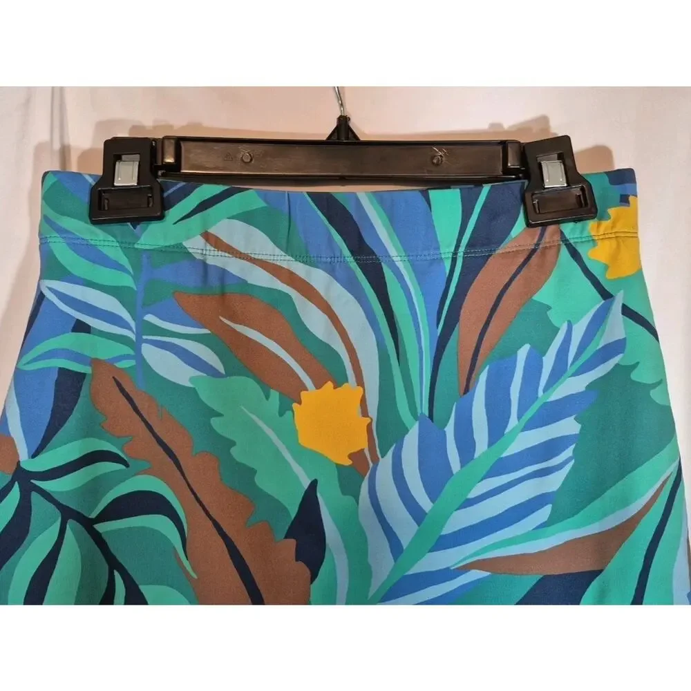 J. McLaughlin Green Blue Tropical Skort XS
